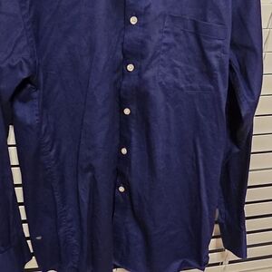 Michael Kors Deep Blue Casual Button-Down Shirt